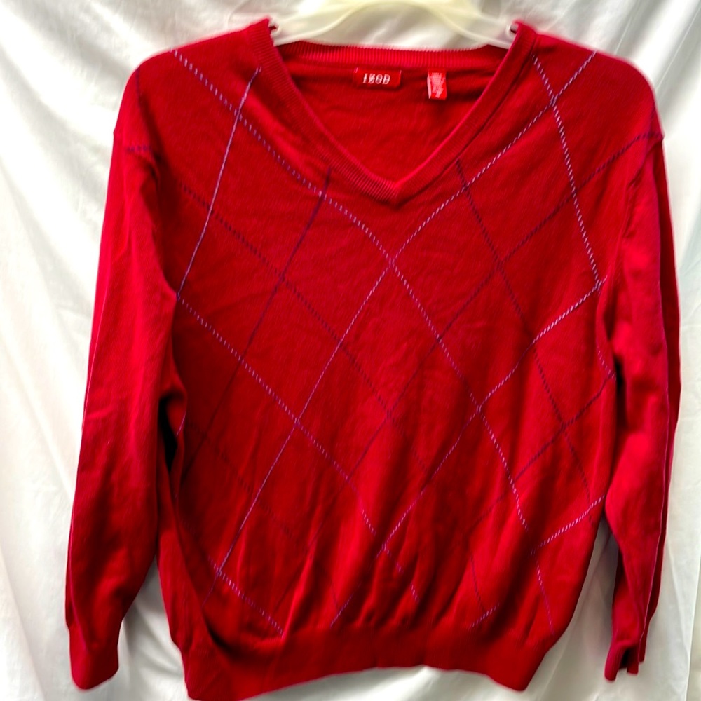 Izod v neck long sleeve sweater men sz xl